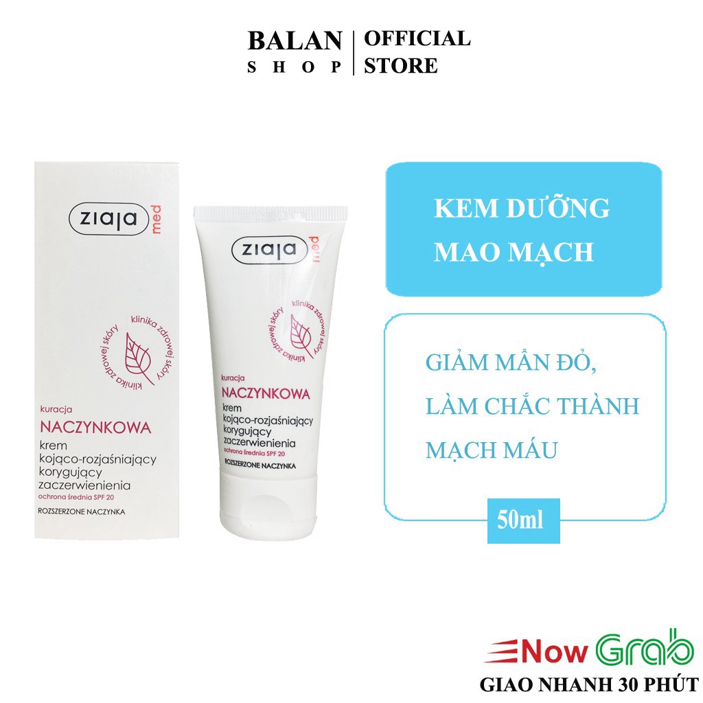 Kem Dưỡng Giãn Mao Mạch Dành Cho Da Khô Ziaja Med 50M - Balanshop