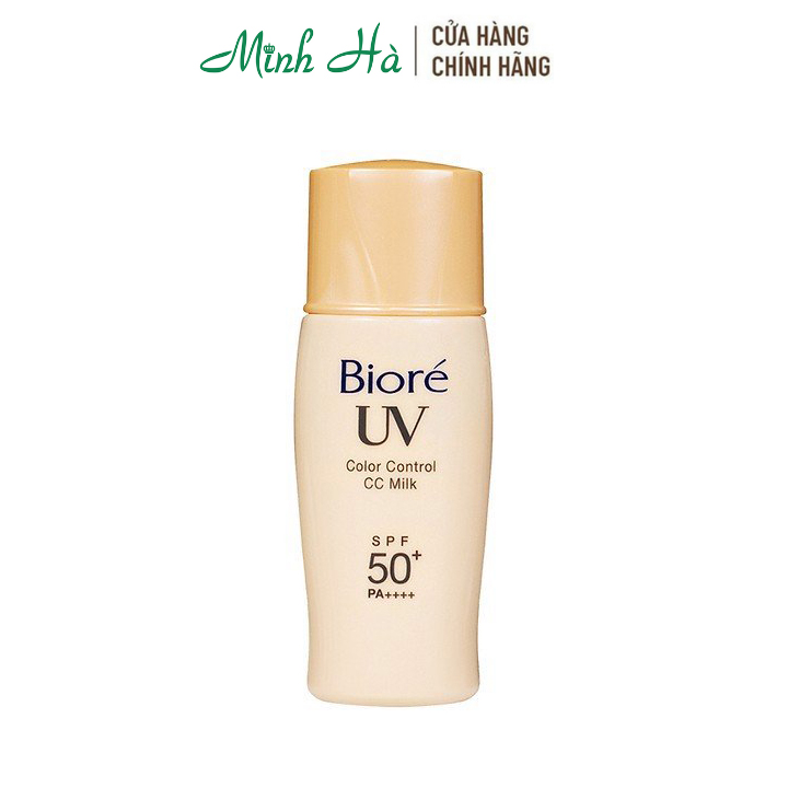 Sữa Chống Nắng Bioré Cc Milk Spf50 Pa++++ 30Ml Trang Điểm Che Khuyết Điểm Đều Màu Da