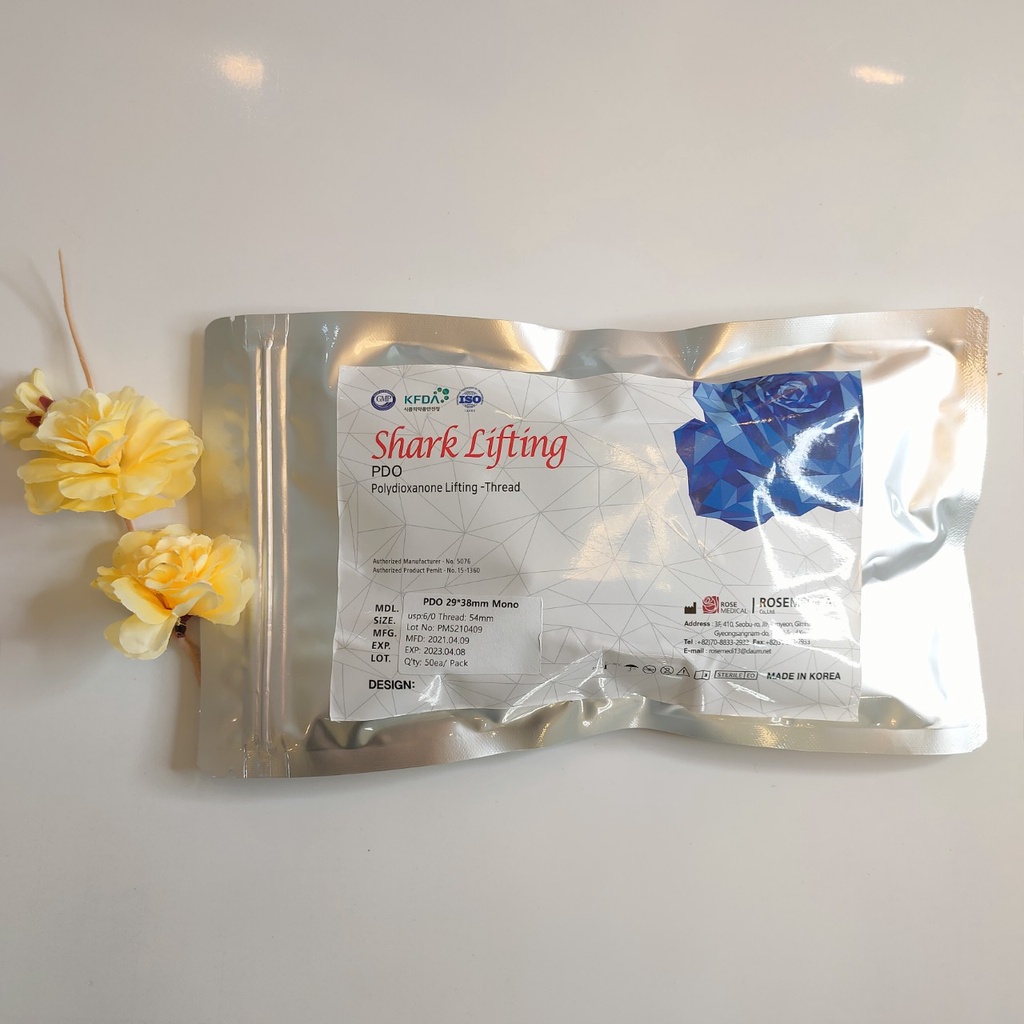 Căng Chỉ Làm Má, Rãnh Miệng Double Cog Mono 29Gx50mm & 29Gx38mm 1 gói 50 sợi ( Hàn Quốc )