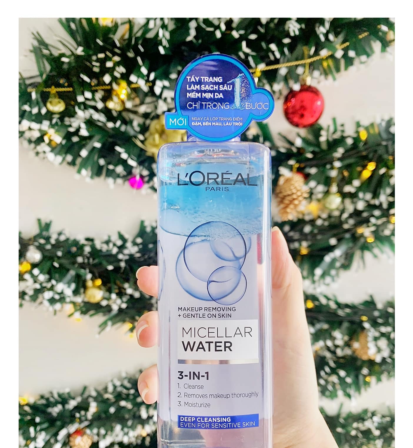 [Hcm]Nước Tẩy Trang Cho Mọi Loại Da Loreal Paris 3 - In - 1 Micellar Water 400Ml ( Chai Xanh Đậm)