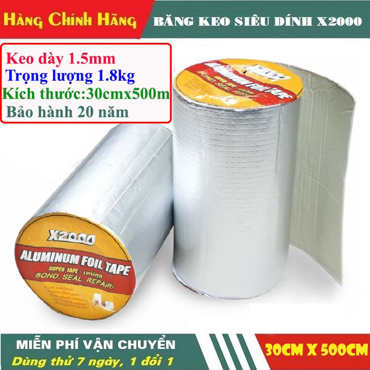 [ Loại Khổ Lớn rộng 5cm-30cm dài 5 mét ] Băng Keo Chống Thấm Băng Keo Bê Tông x2000 Siêu Dính Khổ Rộ