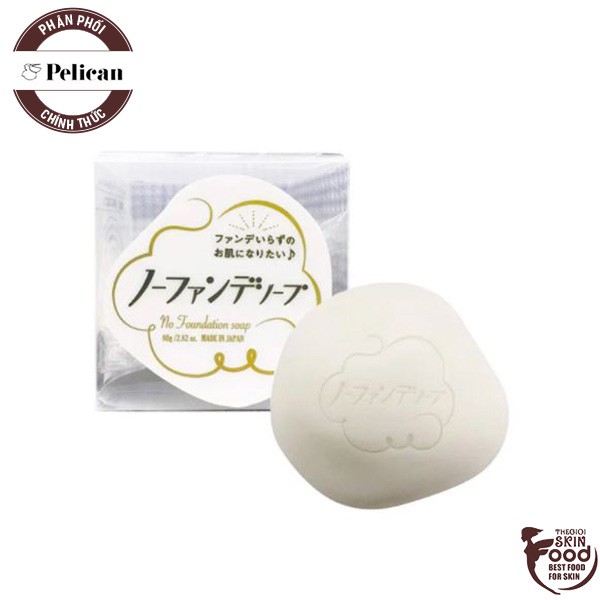 Xà Bông Rửa Mặt Sáng Mịn Da Pelican No Foundation Soap 80G