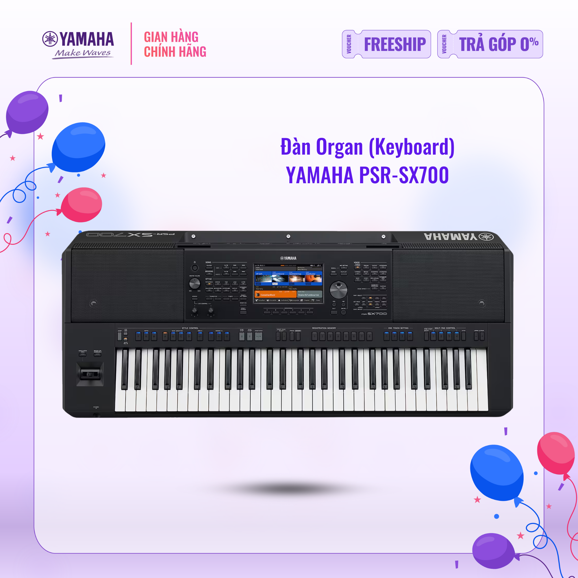 [Trả góp 0%] Đàn Organ (Keyboard) YAMAHA PSR-SX700 phù hợp các buổi biễu diễn trực tiếp - Bảo hành c