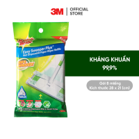 Khăn ướt thay thế (dùng cho Cây lau siêu tốc) 3M™ Scotch-Brite® hương trà xanh gói 8 miếng 28x21cm
