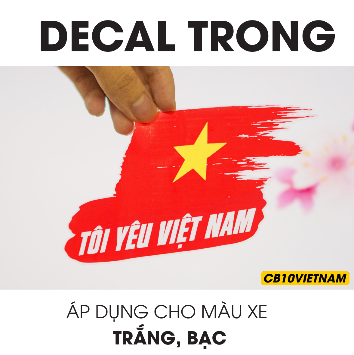 Tem Dán Xe Đa Vị Trí Chủ Đề Việt Nam 01| CB10VIETNAM | Decal Dán Xe Máy Chất Liệu PVC Dán Cho Mọi Dò