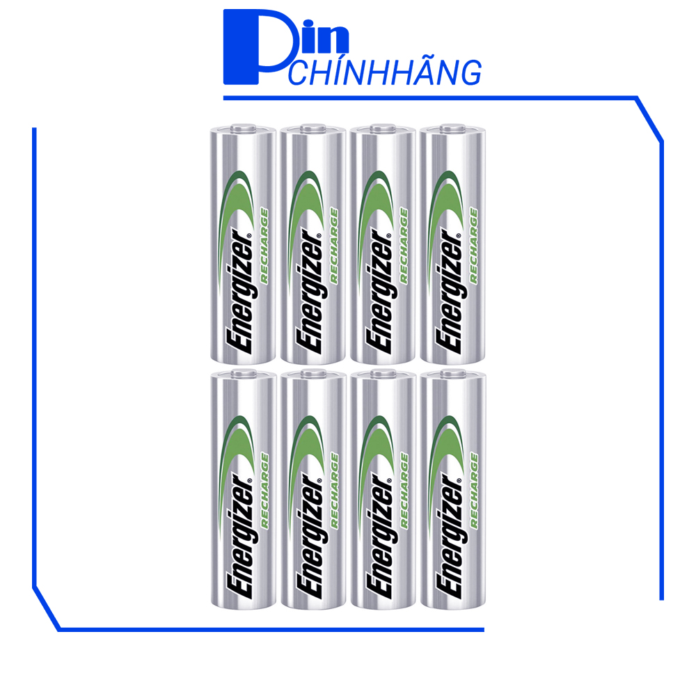 Bộ 8 Pin sạc Energizer TRAY 2000mAh - Pin AA Size chuẩn điện áp 1.2V tương thích tốt
