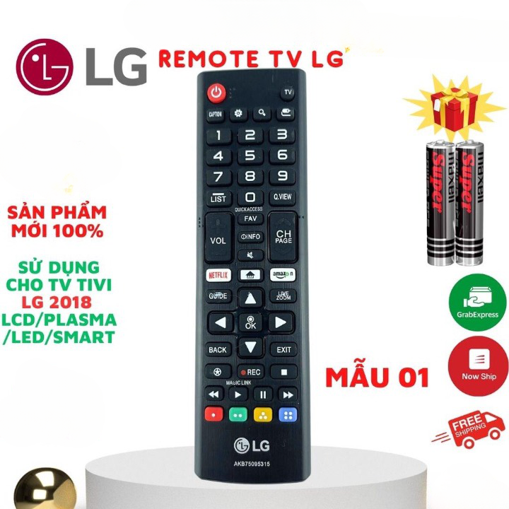 Remote điều khiển tivi LG SMART 2018 điều khiển TV LG các dòng Led / LCD - Tặng kèm pin