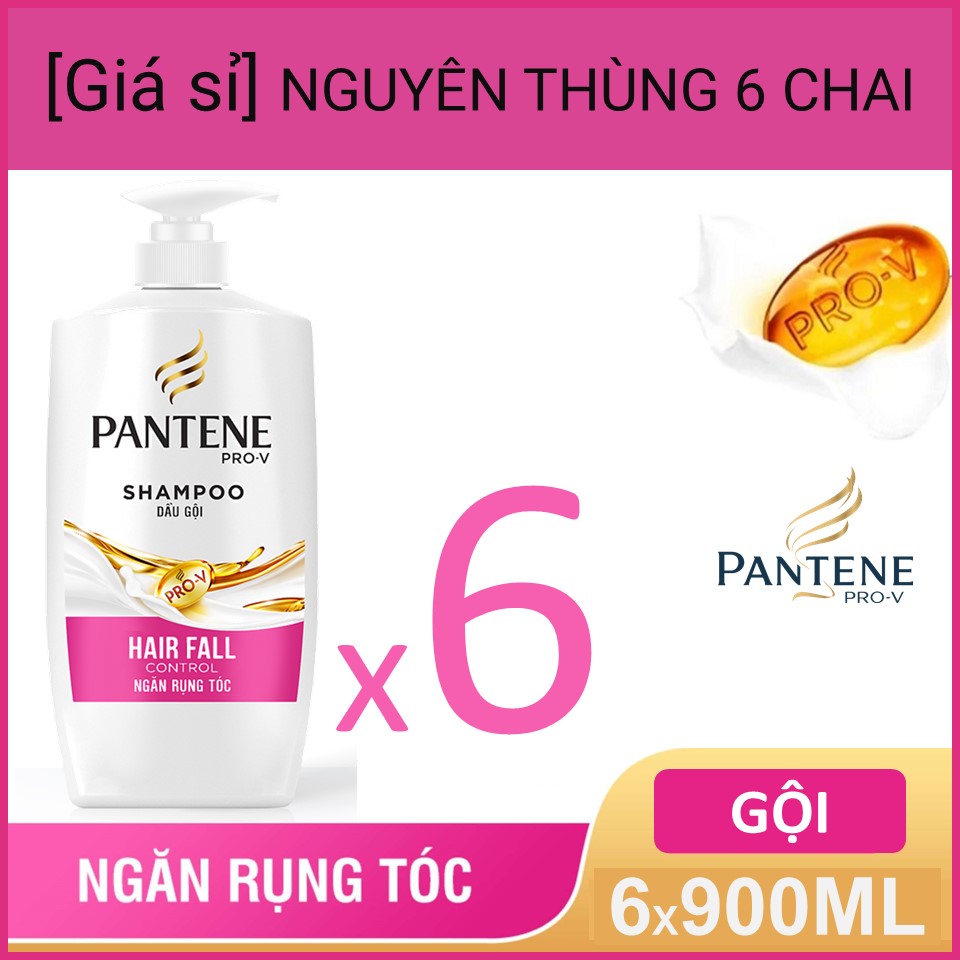 [Hcm][Giá Sỉ] Nguyên Thùng Dầu Gội Pantene Ngăn Rụng Tóc 900Mlx6