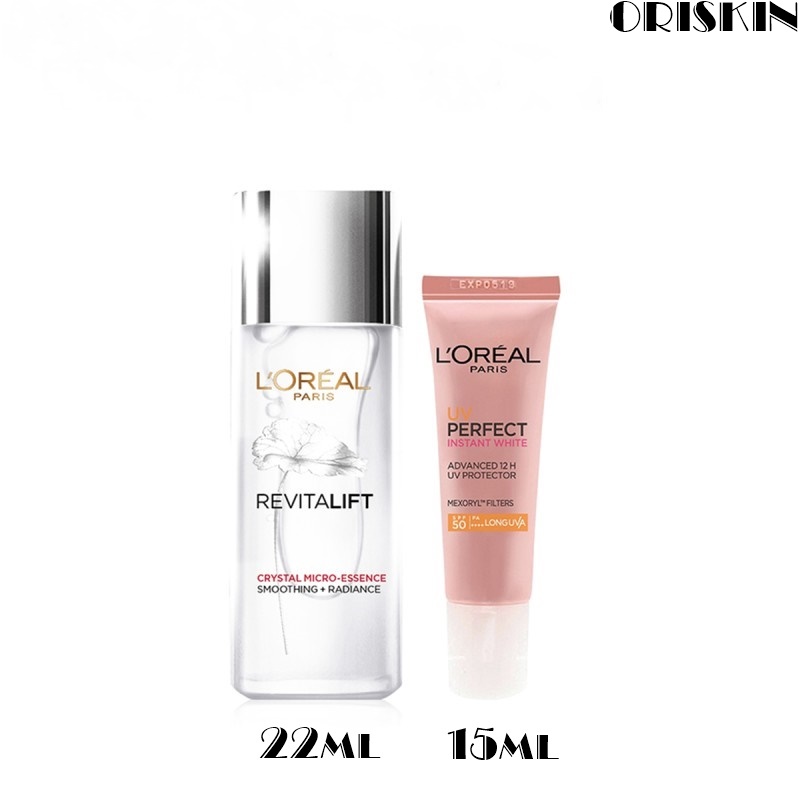 [Hcm]Loreal Bộ Dưỡng Da Căng Mướt Ban Ngày Mini Loreal Paris