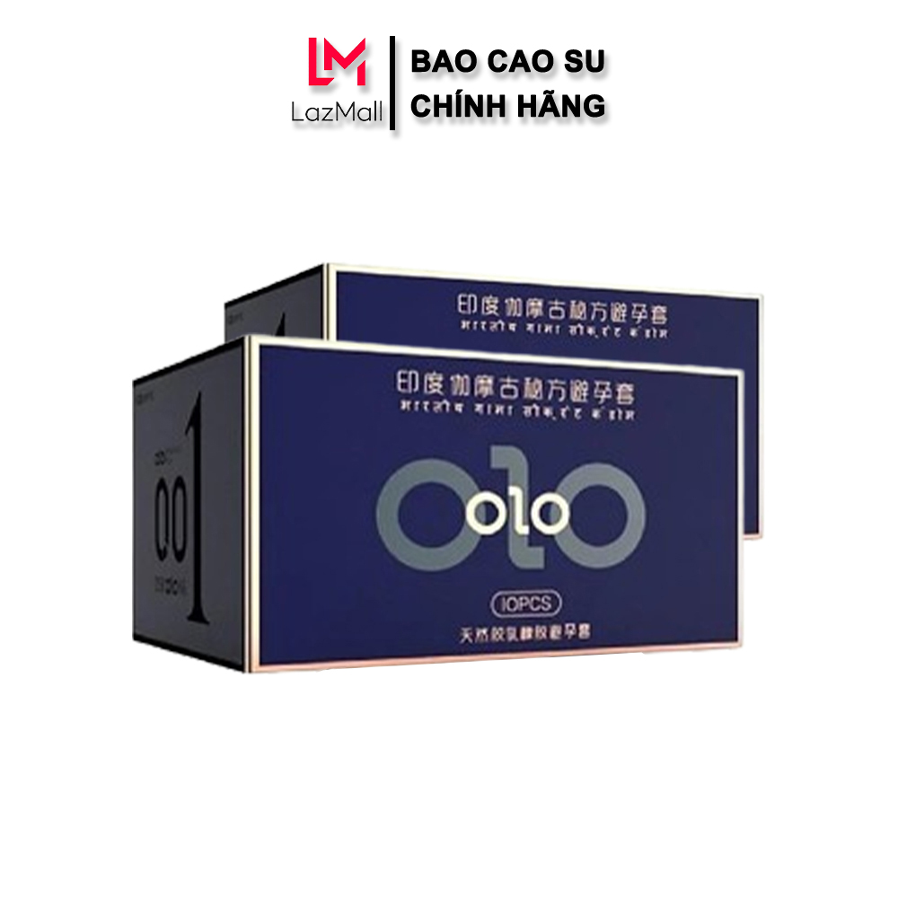 Bao cao su OLO 0.01 Xanh Ấn Độ nhiều Gel kéo dài thời gian