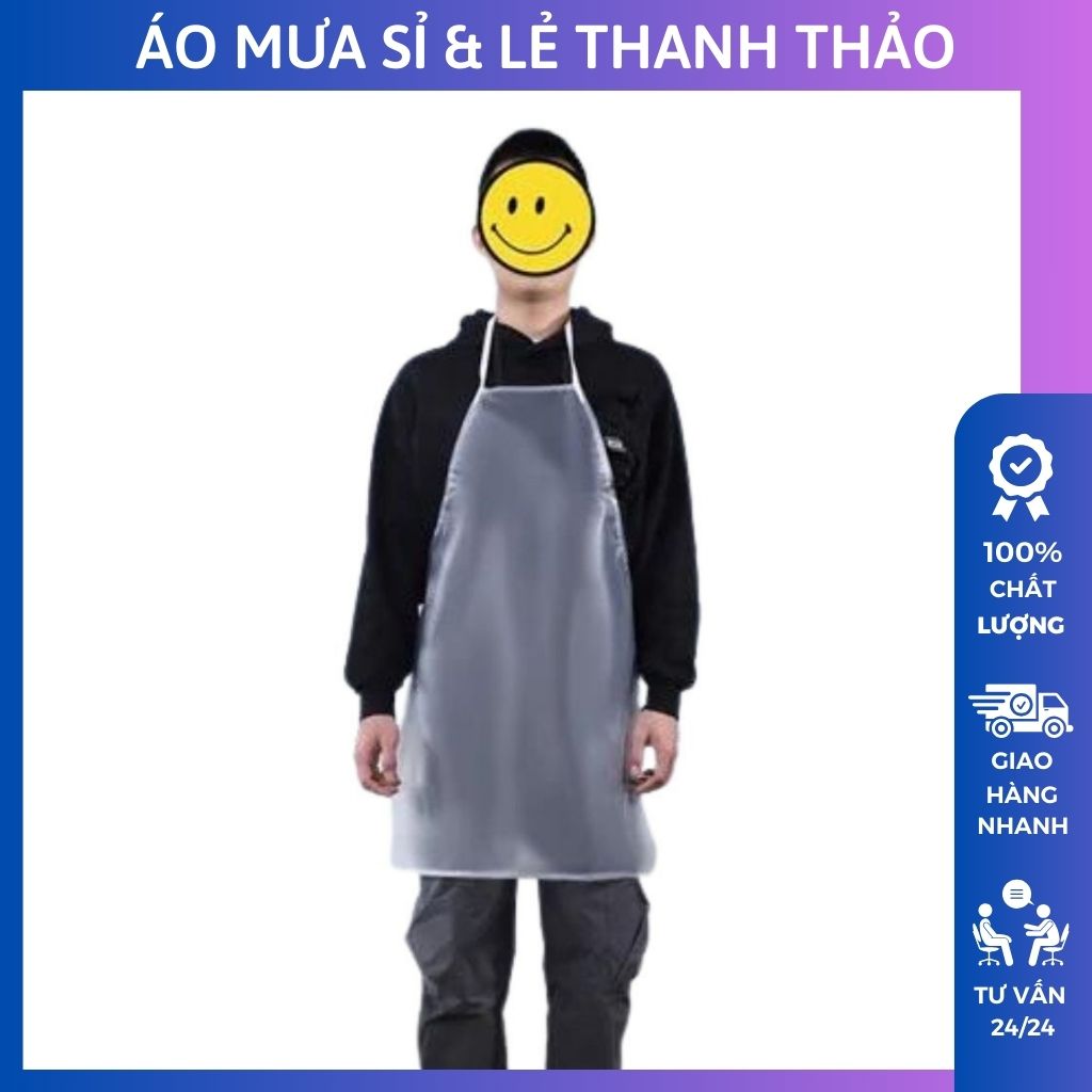 Tạp Dề Nhựa PVC Trắng Trong Chống Thấm Nước Siêu Bền