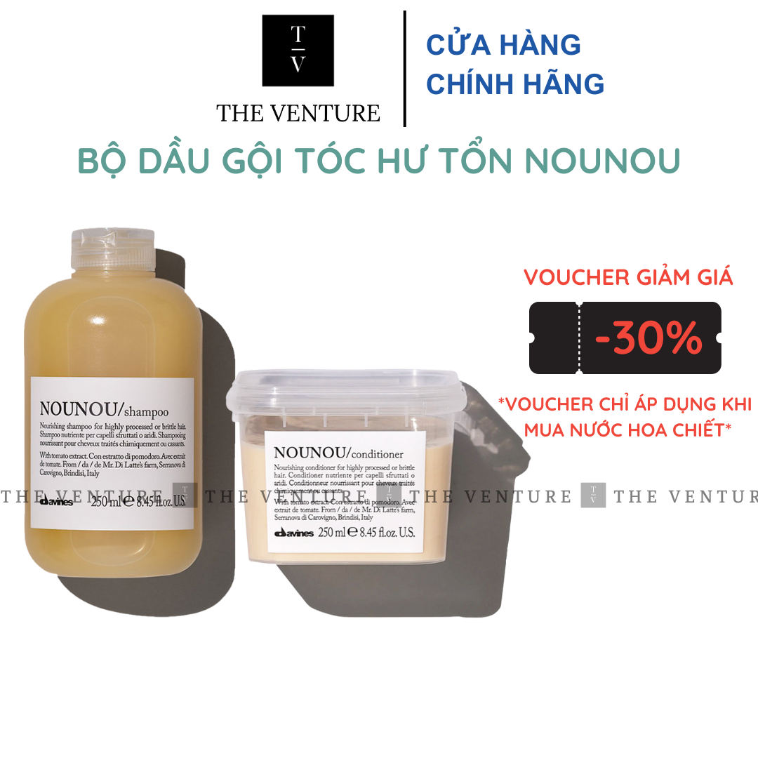 Combo Dầu Gội Davines Nounou Shampoo và Dầu Xả Davines Nounou Conditioner Chính Hãng - 250ml