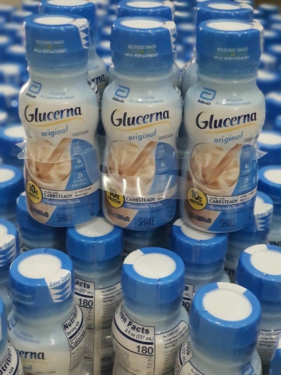 [Mẫu mới date xa] Sữa Glucerna nước Glucerna Shake Original Thùng 24 chai nhựa 237ml dành cho người tiểu đường cần bổ sung khoáng chất và năng lượng [Hàng chuẩn Mỹ]