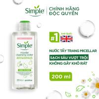 [Hàng tặng không bán - HB Gift] - Nước tẩy trang Simple Micellar làm sạch trang điểm vượt trội 200ml (Mẫu ngẫu nhiên)