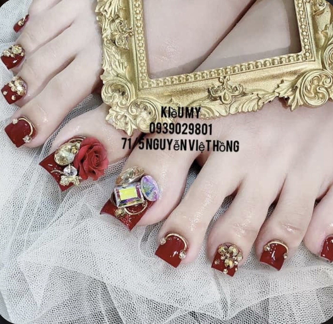 (FREESHIP +QUÀ TẶNG) Móng chân giả giá rẻ/ nail thiết kế/ nailsbox/ Móng úp chân/ móng chân giả đính đá