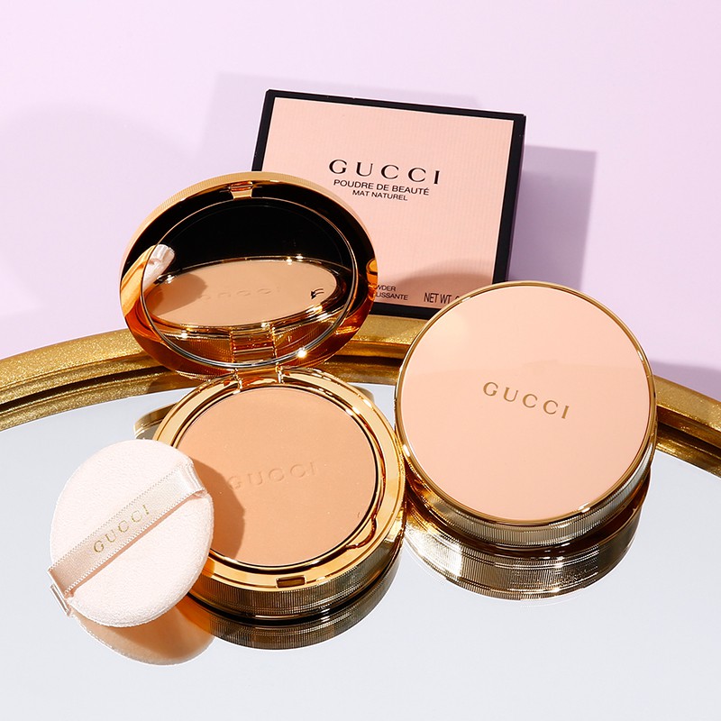 [Hcm]Phấn Phủ Dạng Nén Kiềm Dầu Tốt Gucci Poudre De Beaute Mat Naturel (Màu 02)