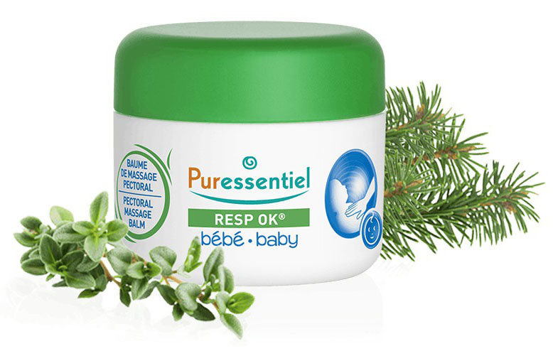 [Hcm]Sáp Làm Ấm Vùng Lồng Ngực Cho Bé Puressentiel - Resp Ok Pectoral Massage Balm Baby 30Ml