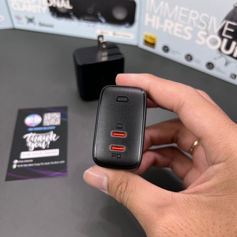 Củ Sạc Nhanh GaN AUKEY PA-B3 / PA-B4 65W Sạc MacBook 65W PD 20W Sạc siêu nhanh - Bảo hành 18 tháng