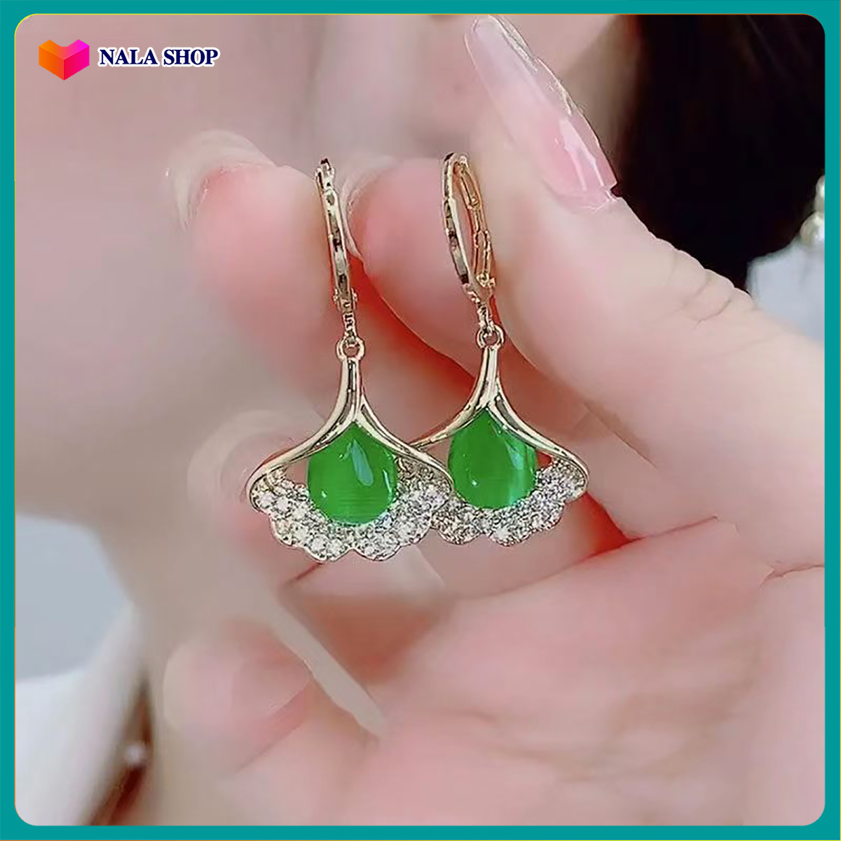 Bông tai nữ đi đám cưới S925 - bong tay nữ đẹp bông tai dáng dài NM979.45467 bông tai dây dài khuyên