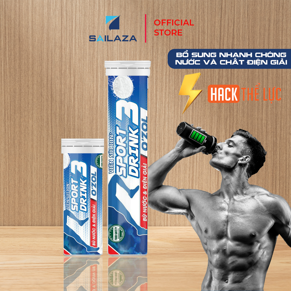 Viên Sủi bù nước bù điện giải Ion+ Sport Drink OZOL (Tuyp 20 viên)