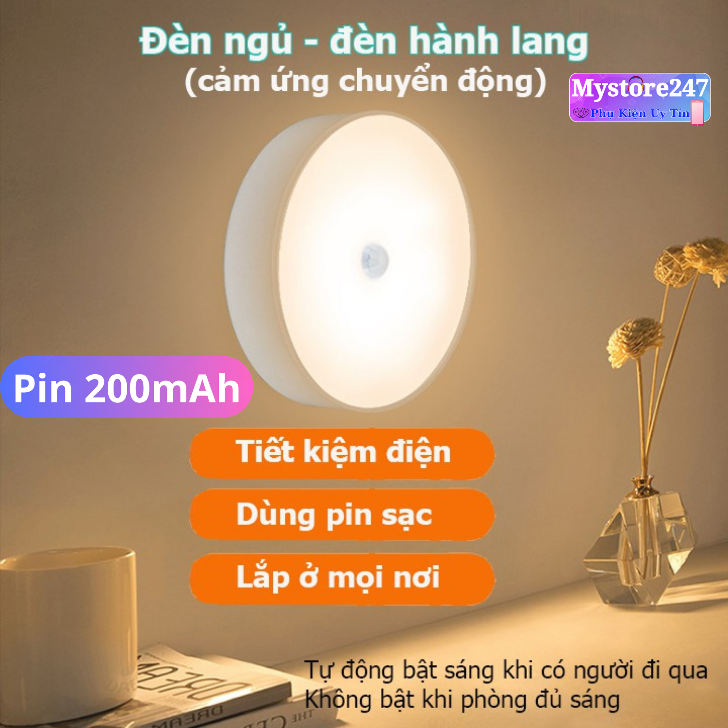 Đèn Cảm Biến Chuyển Động Đèn Led Thông Minh Phát Hiện Chuyển Động Vào Ban Đêm Dán Tường Không Dây Góc Cảm Ứng Rộng Thích Hợp Cho Mọi Không Gian