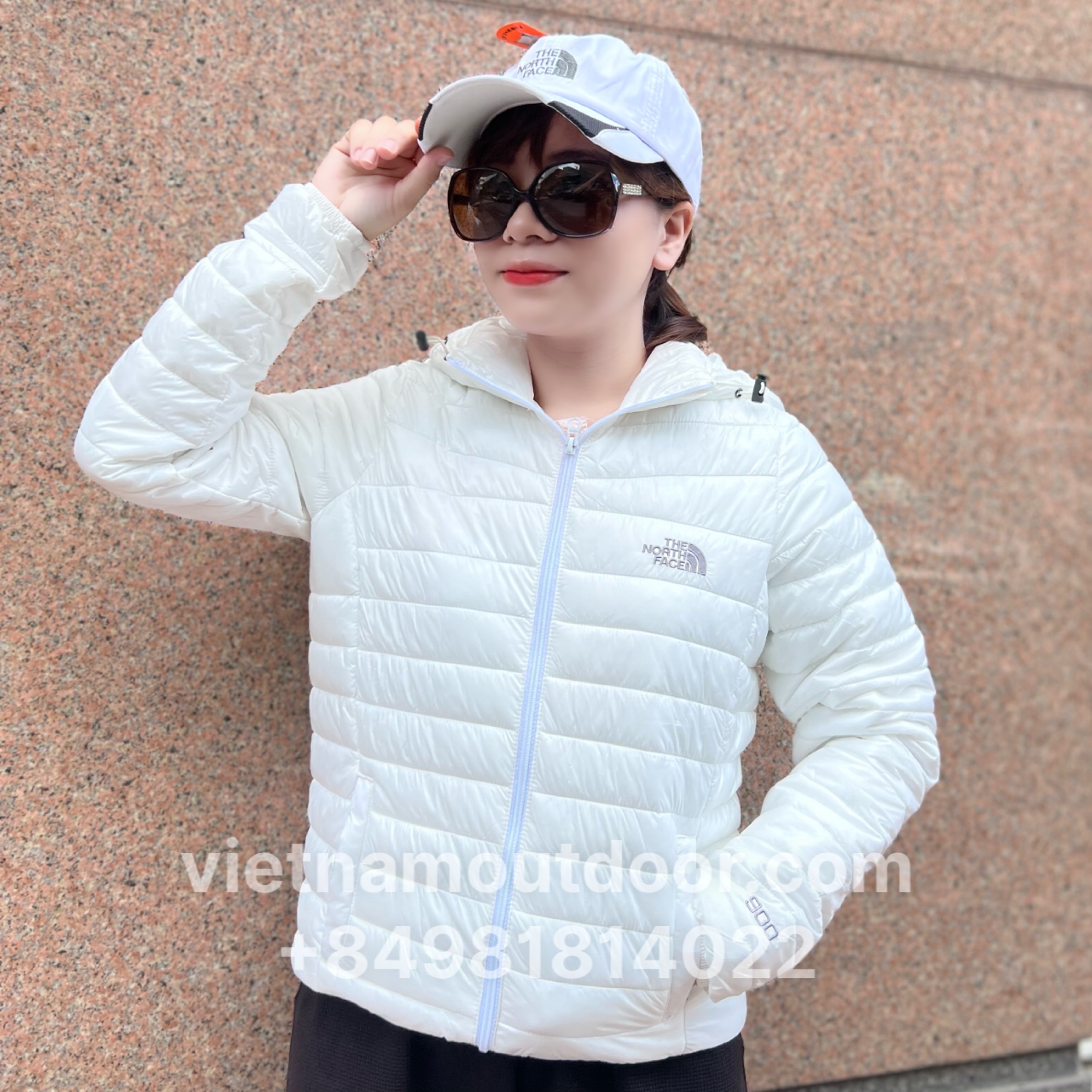 Áo khoác phao nữ chần bông The North Face siêu nhẹ Áo phao nữ phong cách Hàn Quốc có thể cuộn thành túi nhỏ