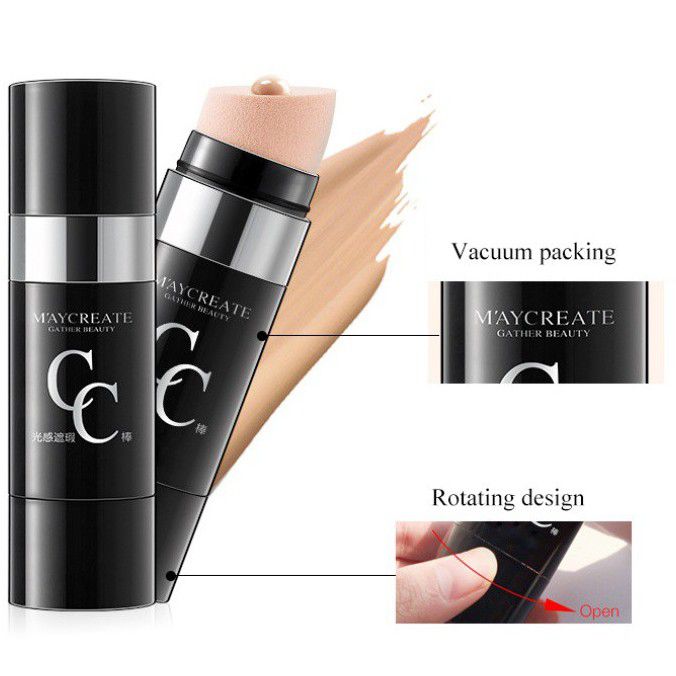 [Hcm]Kem Nền Concealer Light Cushion Cc Stick Maycreate Gather Beauty Dạng Thỏi Chính Hãng