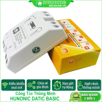 Công Tắc Thông Minh Hunonic Datic Basic Điều Khiển Từ Xa Hẹn Giờ Tắt/Bật Dễ Lắp Đặt Có Nút Cơ