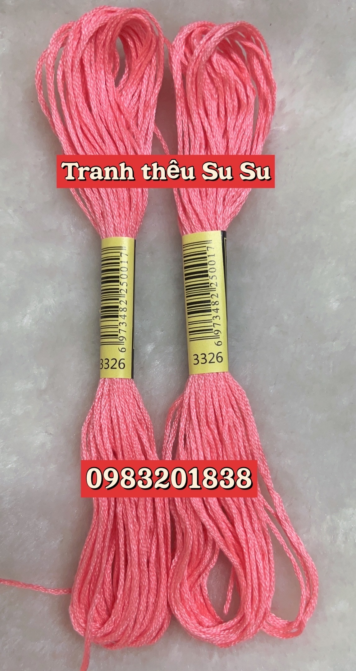 Chỉ cotton thêu tranh chữ thập mã DMC các mã chỉ thêu từ 3325 đến 3371