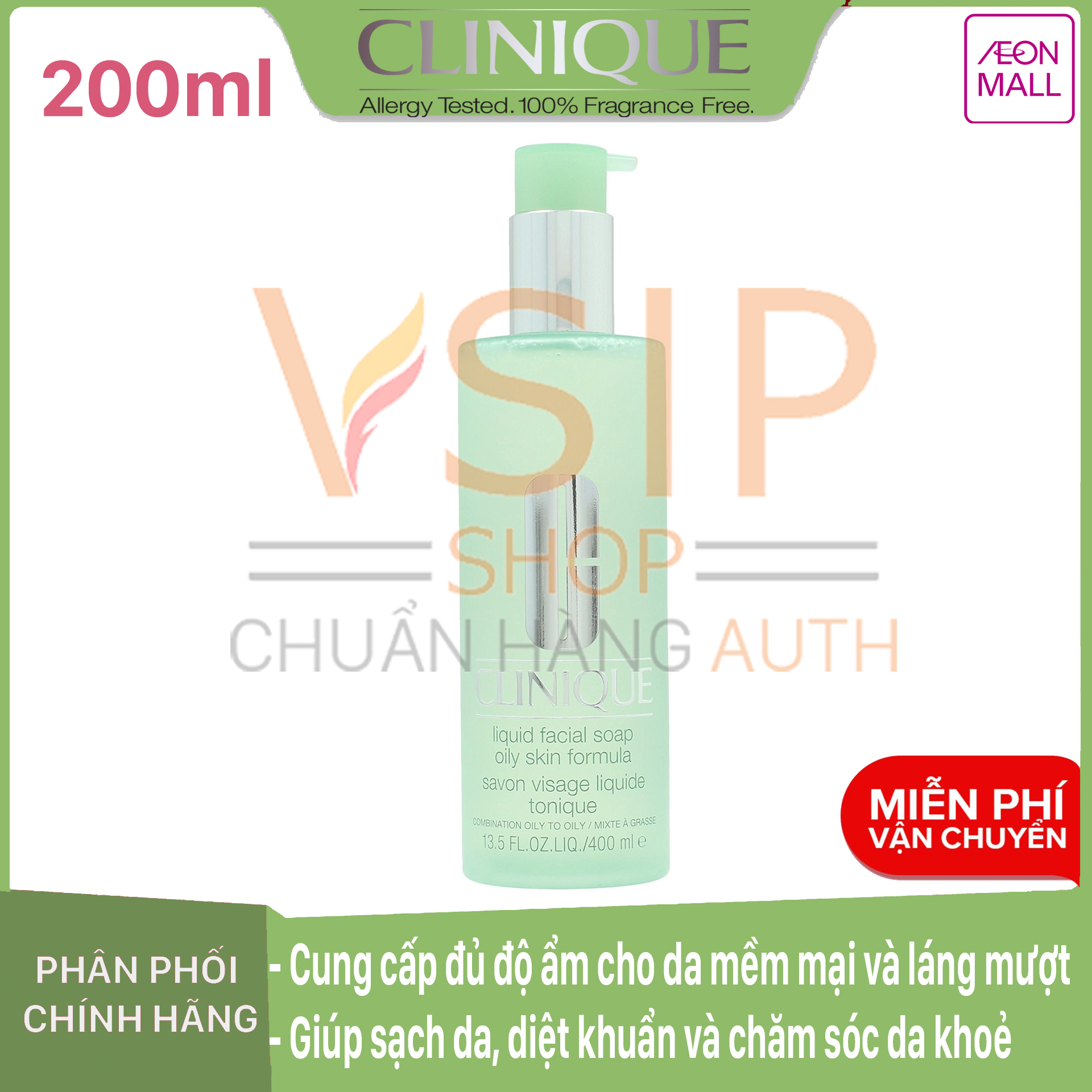 Sữa Rửa Mặt Cho Da Dầu Clinique Liquid Facial Soap Oily Skin Formula 200Ml