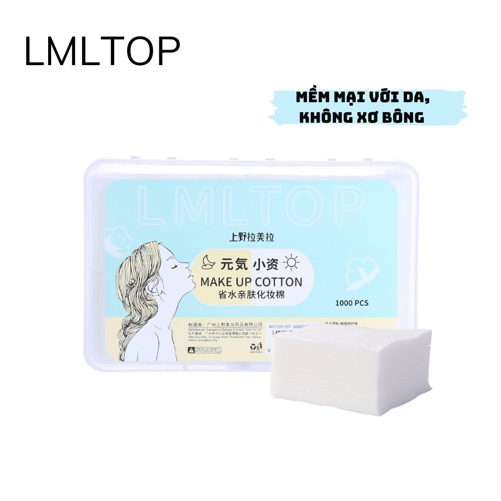 Bông Tẩy Trang Đắp Toner Lotion Mask LMLTOP 1000 Miếng Cotton Mềm