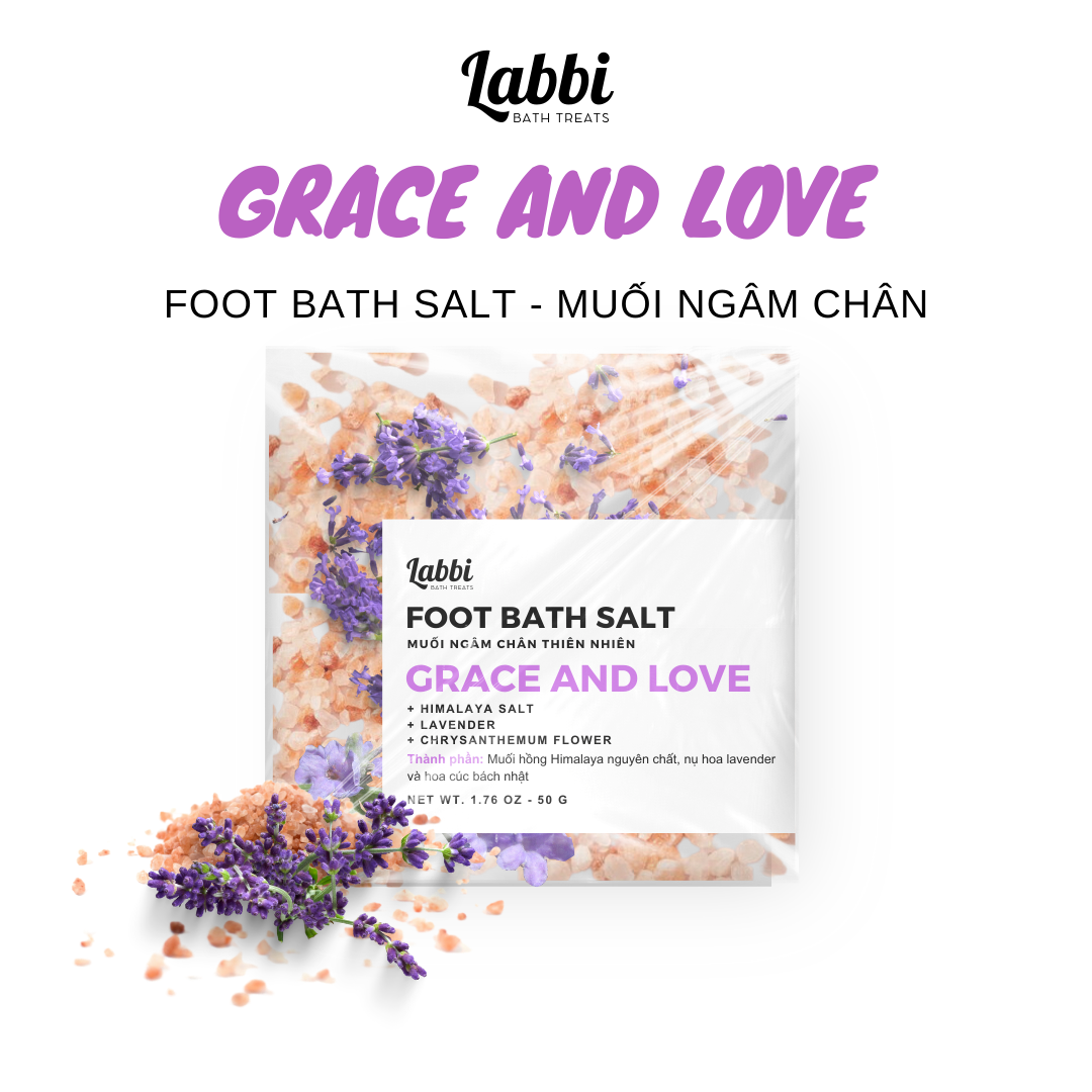 Muối hồng ngâm chân GRACE AND LOVE [Labbi] Foot bath salt / Himalaya salt