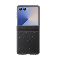 Ốp Lưng Da PU cho Samsung Galaxy Z Flip7 Dux Ducis STEX Da PU Họa Tiết Sao Lấp Lánh Bảo Vệ Bản Lề