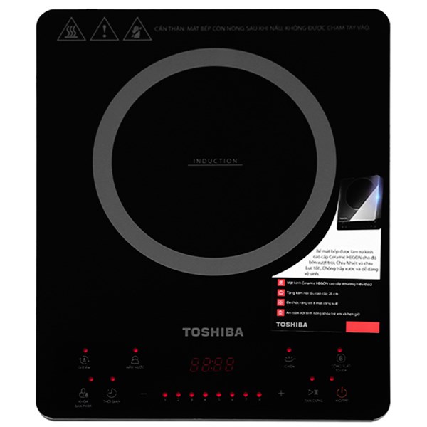 Bếp điện từ Toshiba IC-20S4PV hàng chính hãng 100% Bếp từ đơn Công suất vùng nấu:  2000W Chất liệu m