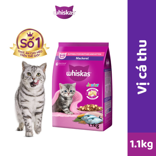 Thức Ăn Hạt Cho Mèo Con WHISKAS 1.1kg