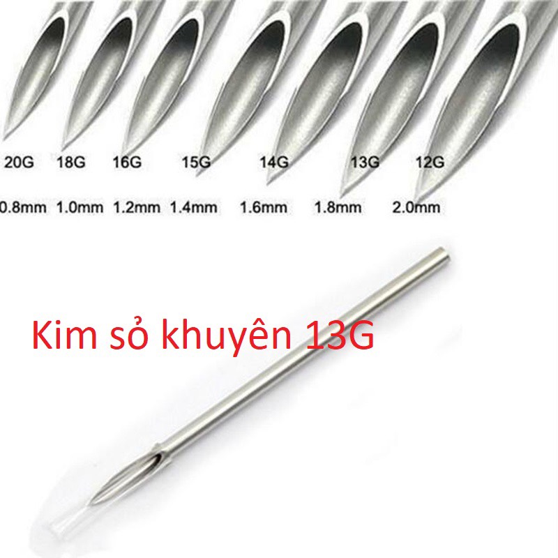 Kim Sỏ Khuyên Size 13G ( 49K / 10 Kim )