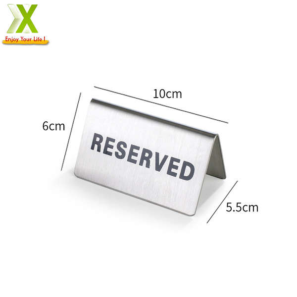 Thẻ đặt bàn reserved bằng inox 304