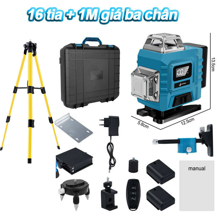 YUNYI Máy bắn cốt laser giá rẻ 8/12/16 tia Máy laser 12 tia xanh Máy cân mực laser Máy cân bằng lase