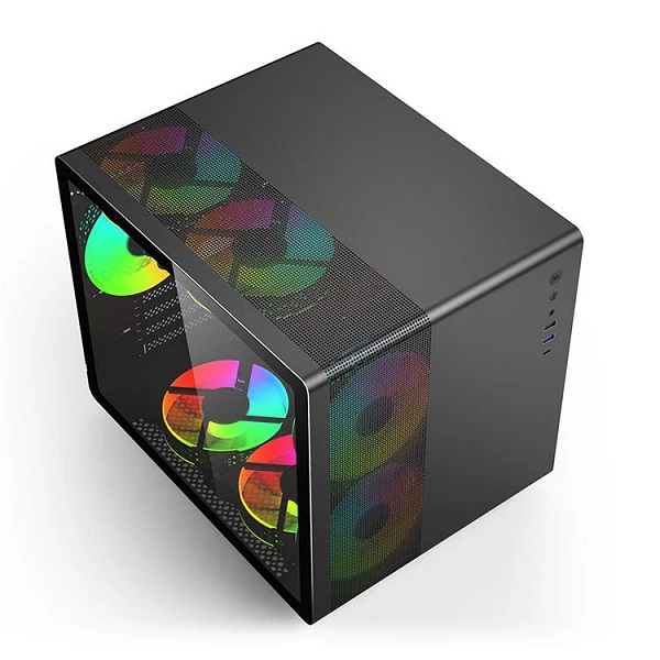 Vỏ Case Máy Tính cực đẹp bể cá mini  ( No fan / Black / White / MATX / ITX/3 Fan)