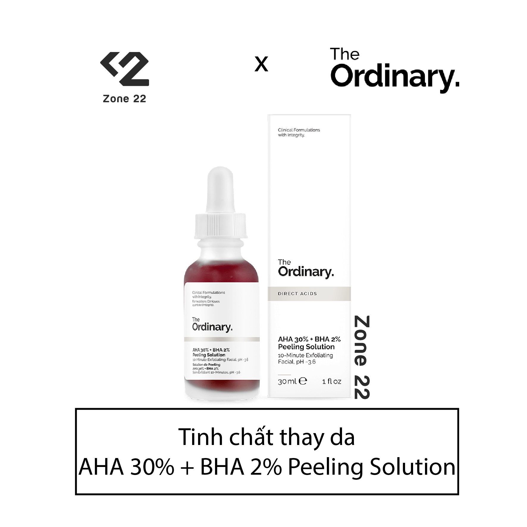 [Hcm][Zone 22] Tinh Chất Thay Da Aha 30% + Bha 2% Peeling Solution