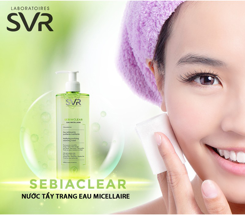 Nước Tẩy Trang Svr Micellar Giúp Loại Bỏ Dầu Cho Da