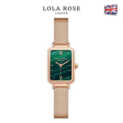 Đồng hồ nữ thời trang Lolarose LR4122 dây gold mặt mầu xanh