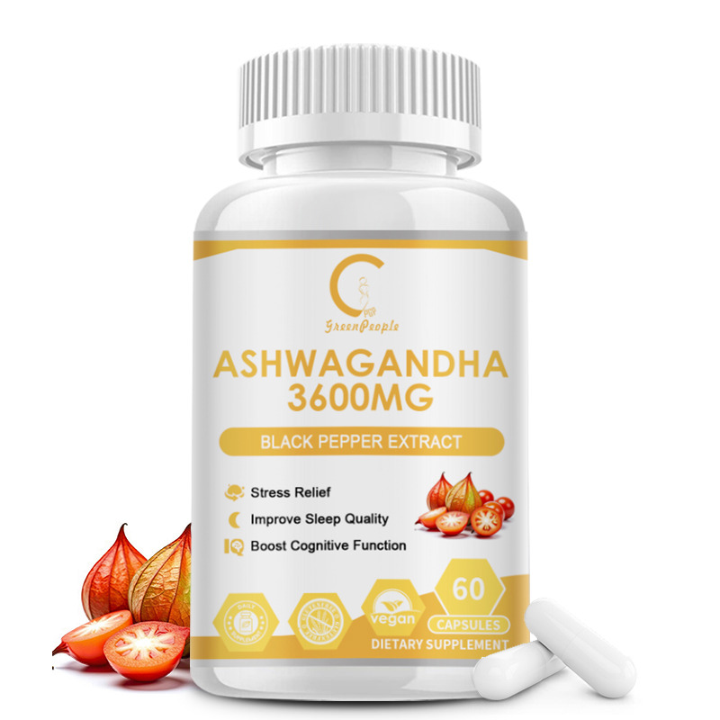 GPGP GreenPeople Ashwagandha Root với chiết xuất hạt tiêu đen giúp giảm căng thẳng tăng cường tâm tr