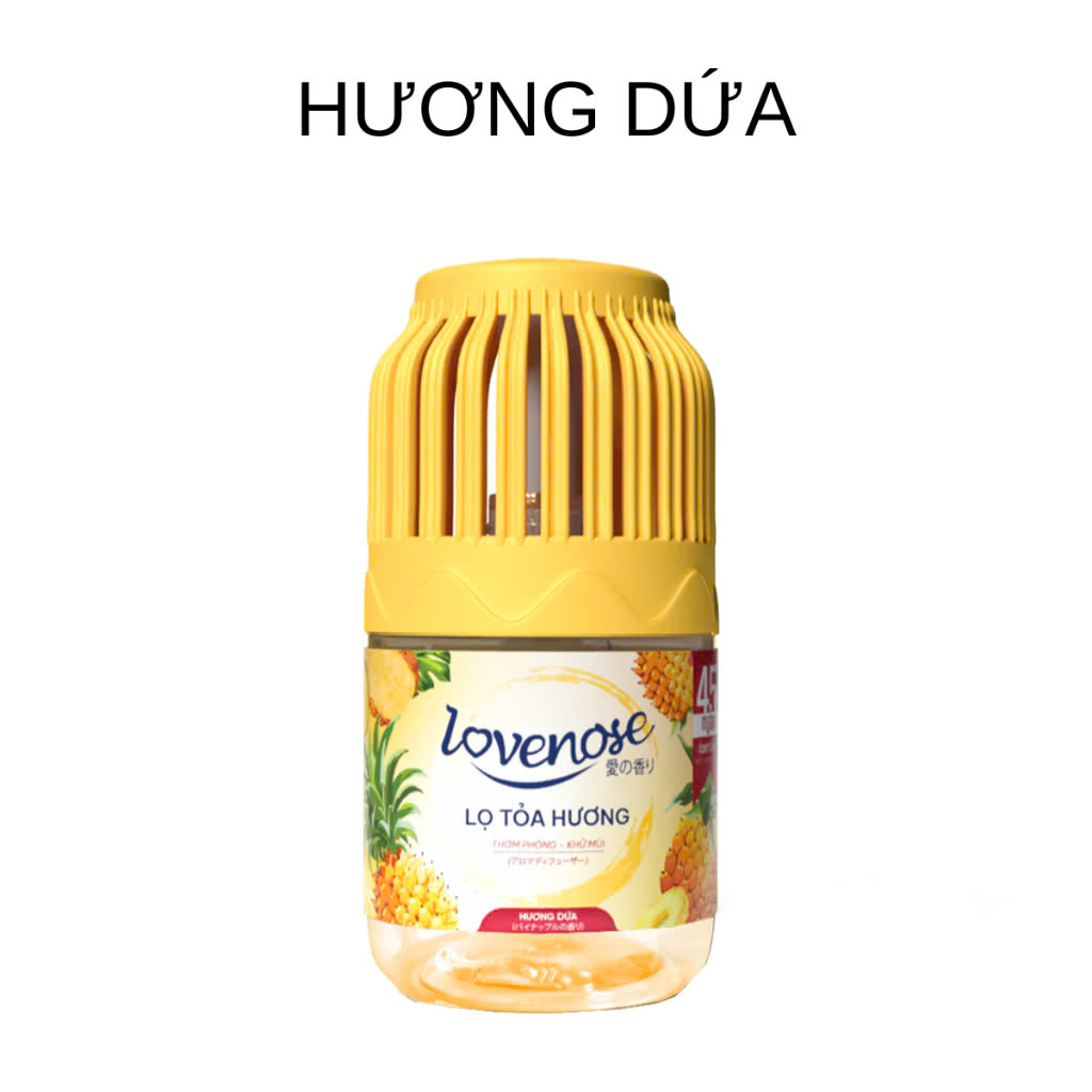 Lọ tỏa hương Lovenose 180ml hương thơm tự nhiên dễ chịu khử mùi sáp thơm phòng thế hệ mới 45 ngày
