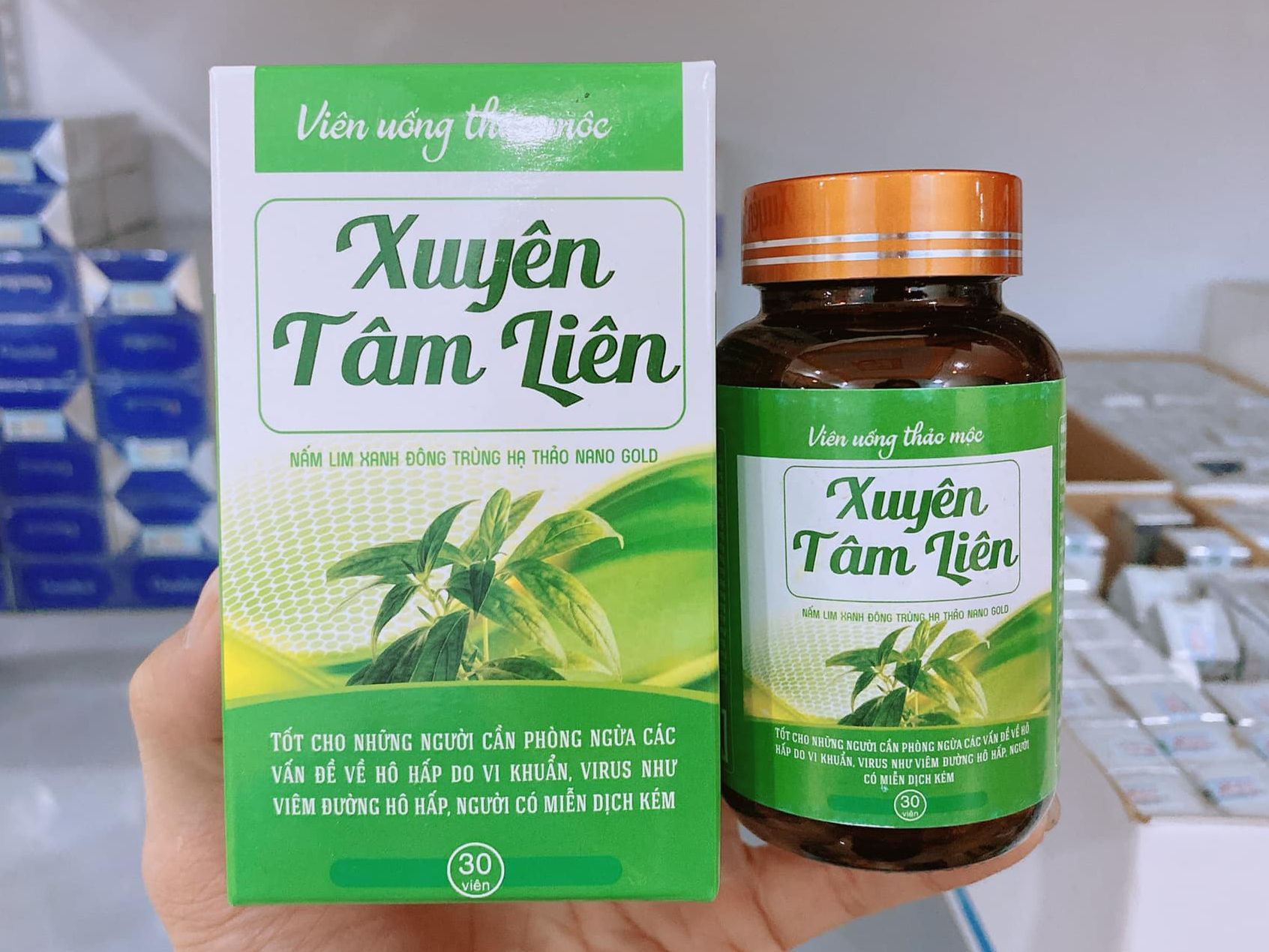 Viên Uống Thảo Mộc Xuyên Tâm Liên Hộp 30 Viên Chính Hãng - Phòng Các Vấn Đề Về Đường Hô Hấp Hiệu Quả - 9454