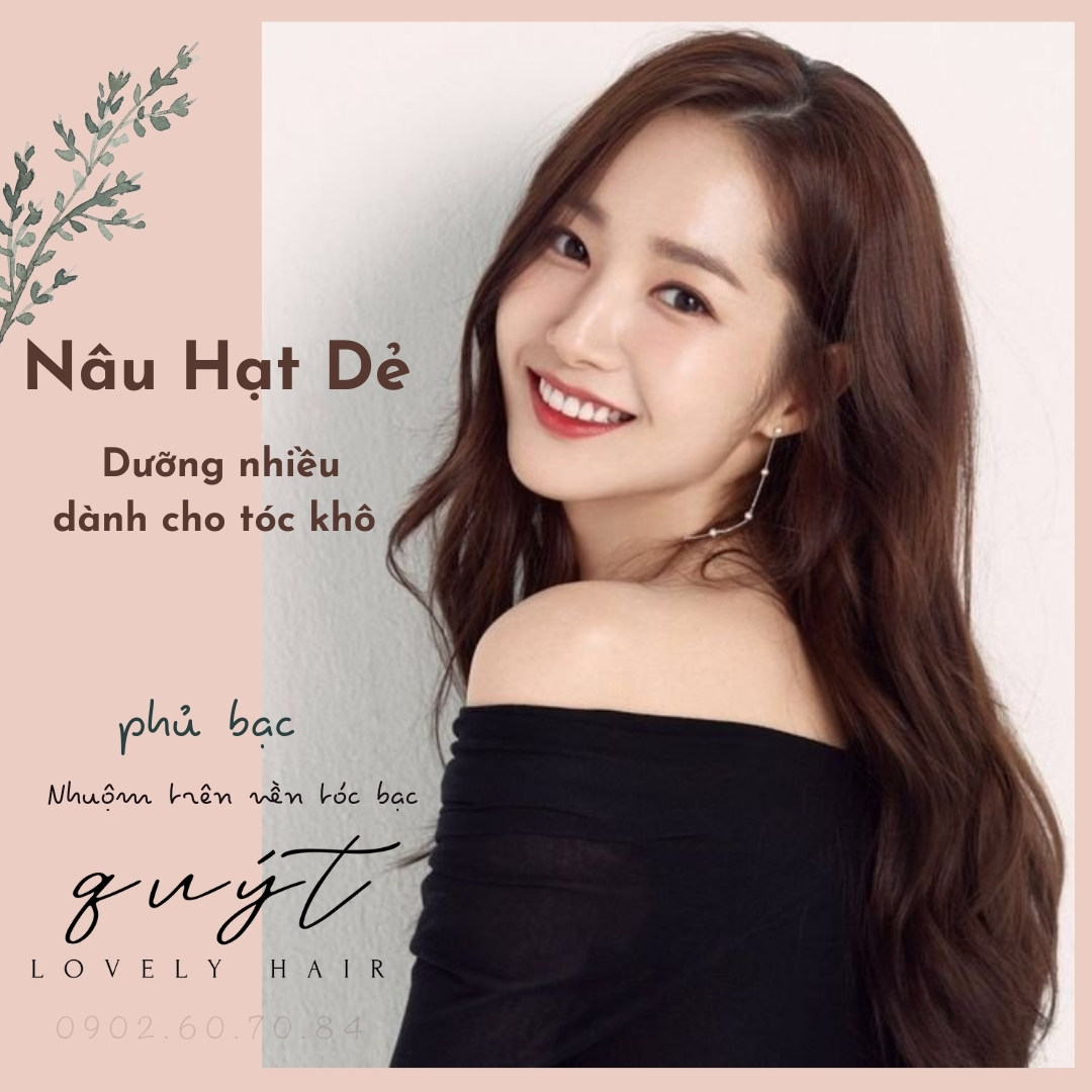 Thuốc nhuộm tóc màu NÂU HẠT DẺ TRẦM PHỦ BẠC- TẶNG OXY