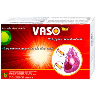 Vaso New - tăng cường sức khỏe tim mạch hỗ trợ giảm cholesterol máu hỗ trợ hạn chế nguy cơ xơ vữa độ