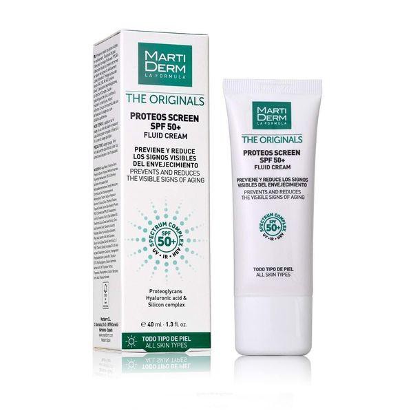 [Hcm][Martiderm] Kem Chống Nắng Phổ Rộng Toàn Diện Ngừa Lão Hóa Phòng Chống Nám Quay Lại - Martiderm The Originals Proteos Screen Spf50+ Fluid Cream (40Ml)