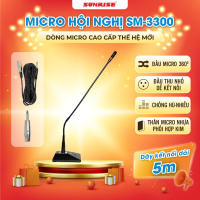 Micro hội nghị có dây Sunrise SM-3300 Micro cổ ngỗng đế bục mic phát biểu cao cấp chuyên dùng cho phòng họp hội nghị - SUNRISE MUSICS