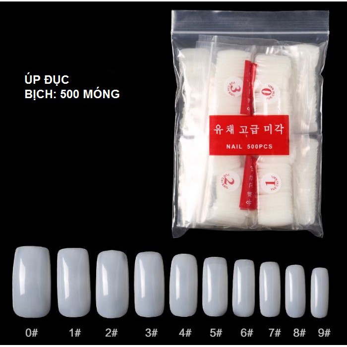 móng úp nối chuẩn phom bịch 500 móng